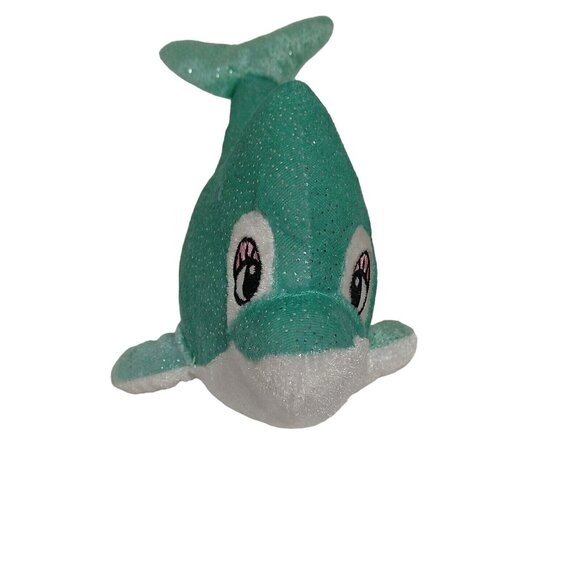 Goffa Whale Plush Stuffed Animal Toy Green Glitter Ages 3 and Up 11 inch - Picture 4 of 7